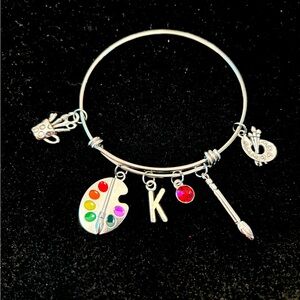 Artist/Painter personalized bangle bracelet